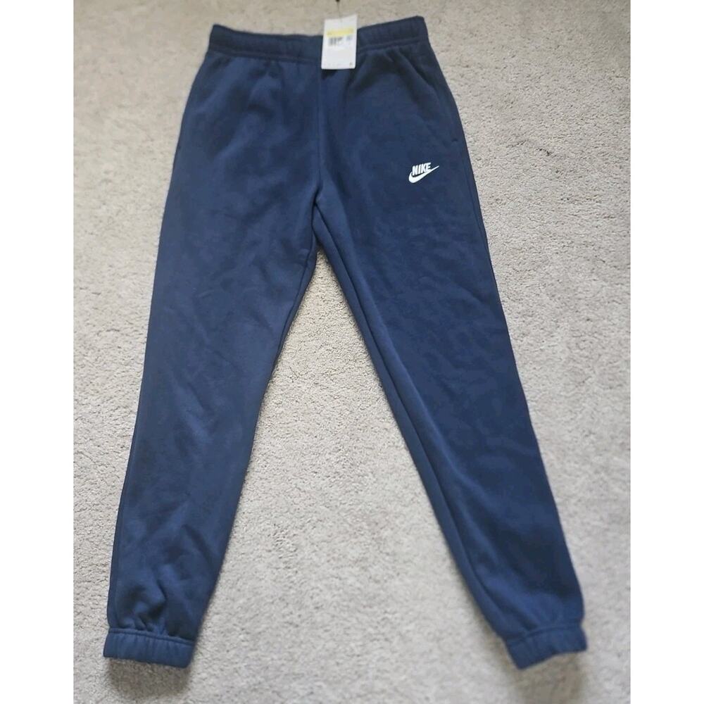 *NEW* Men Sz S NIKE Essential Sportswear Club Fleece Pants Navy (BV2737 410)